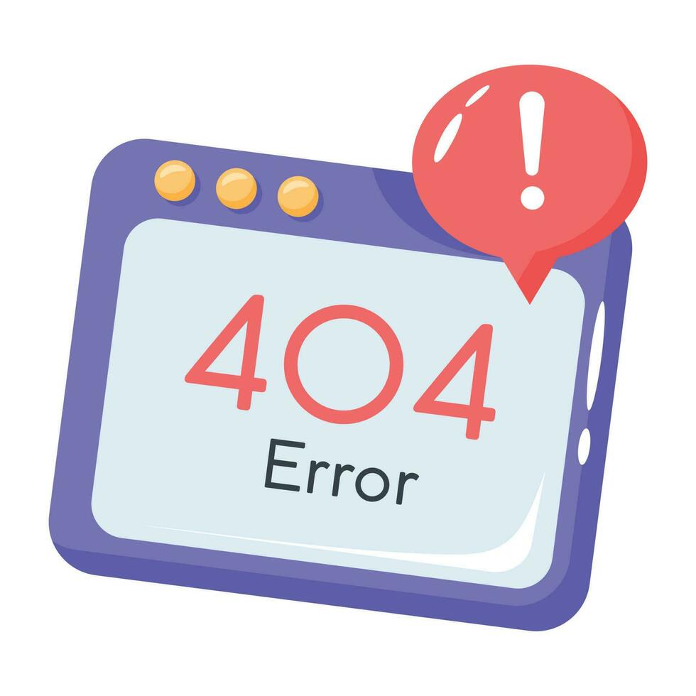 Trendy Browser Error vector