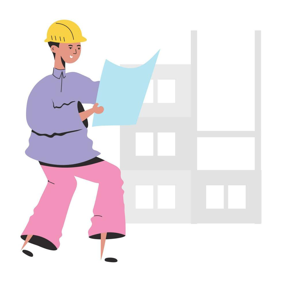 Trendy Civil Engineer vector