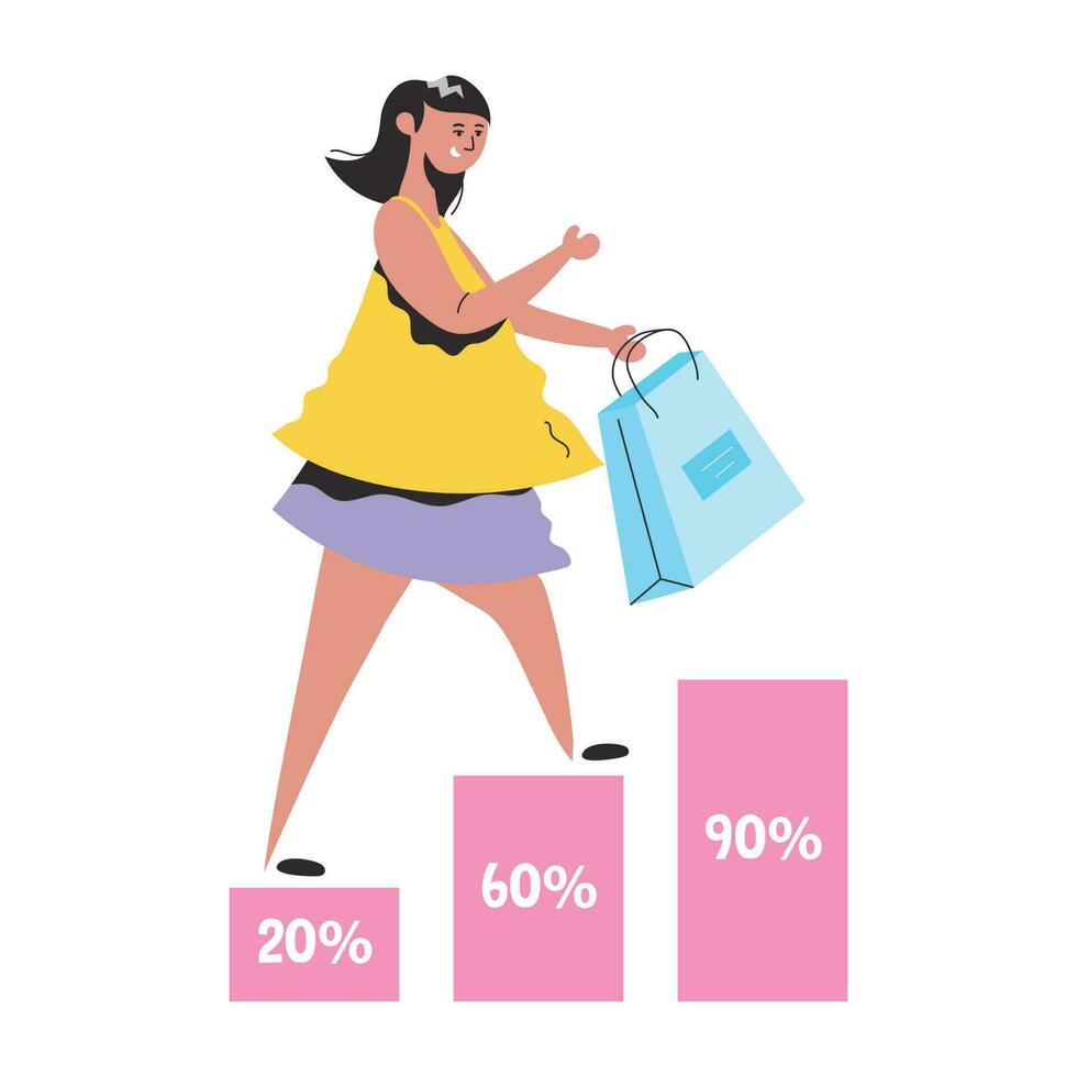 Trendy Big Discounts vector