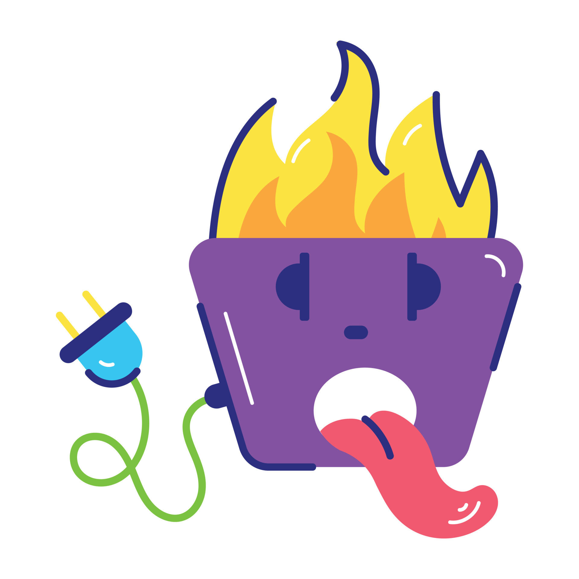 Trendy Electricity Plugin 24203534 Vector Art at Vecteezy