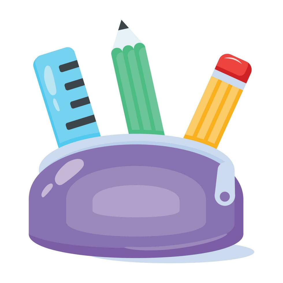 Trendy Stationery Pouch vector