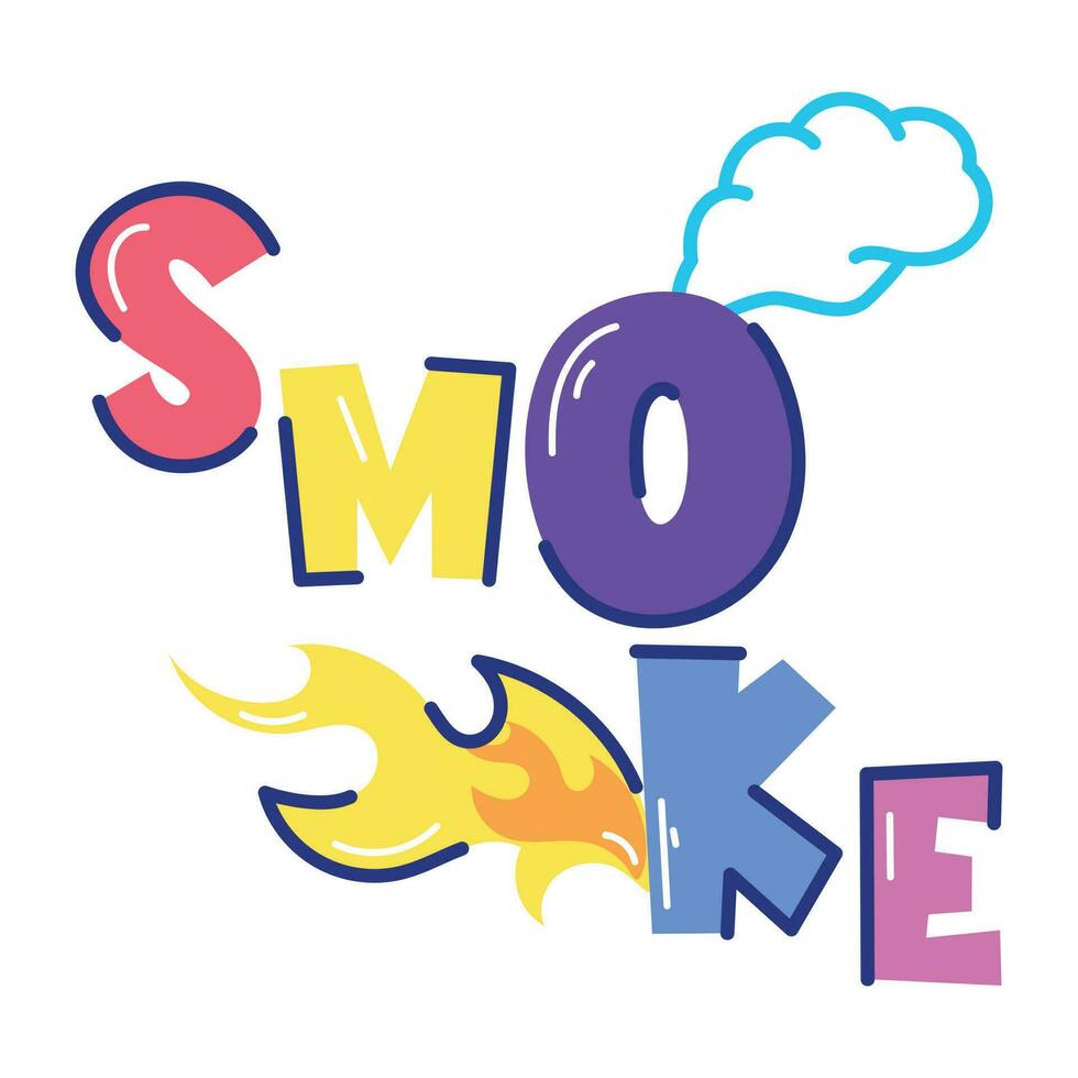 Trendy Smoke Typography vector