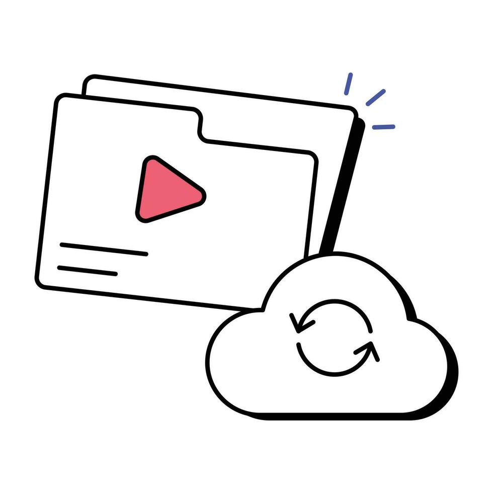 Trendy Cloud Backup vector