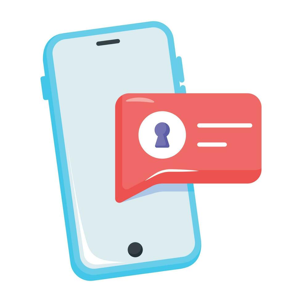 Trendy Mobile security vector