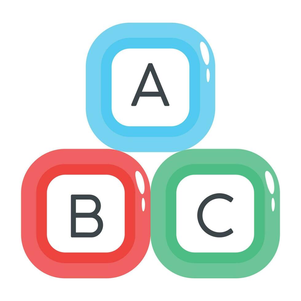Trendy Alphabet Blocks vector