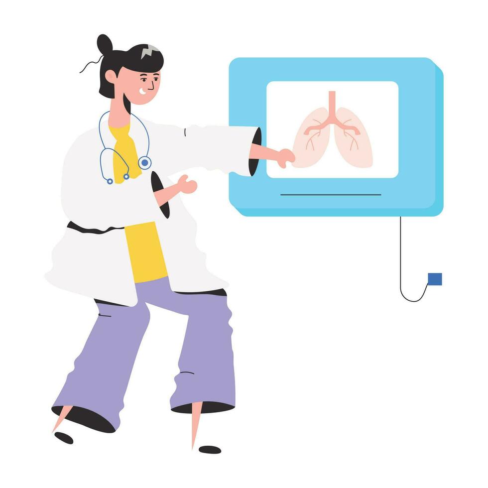 Trendy Pulmonologist Concepts vector