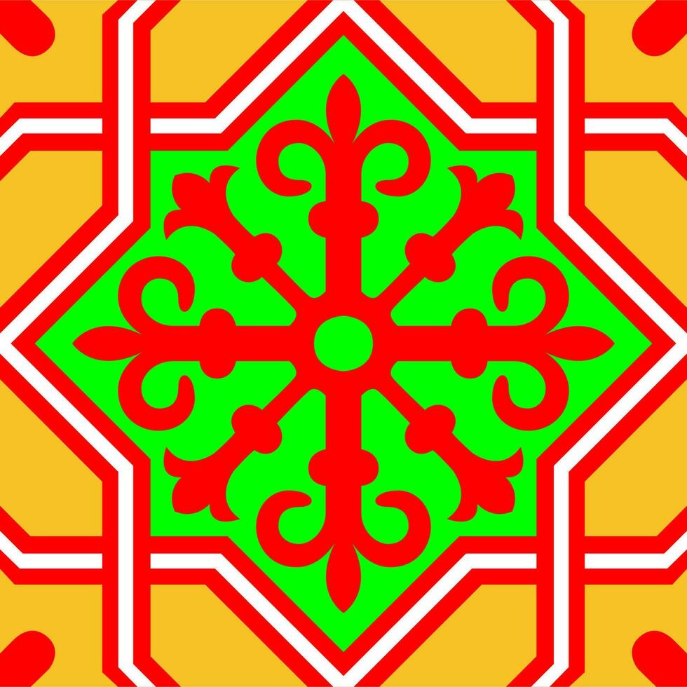 Islamic alpona vector design