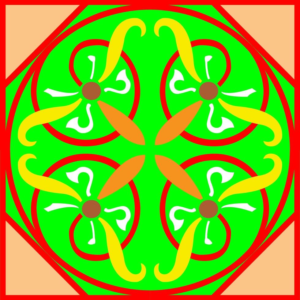 Islamic Alpona Vector Design