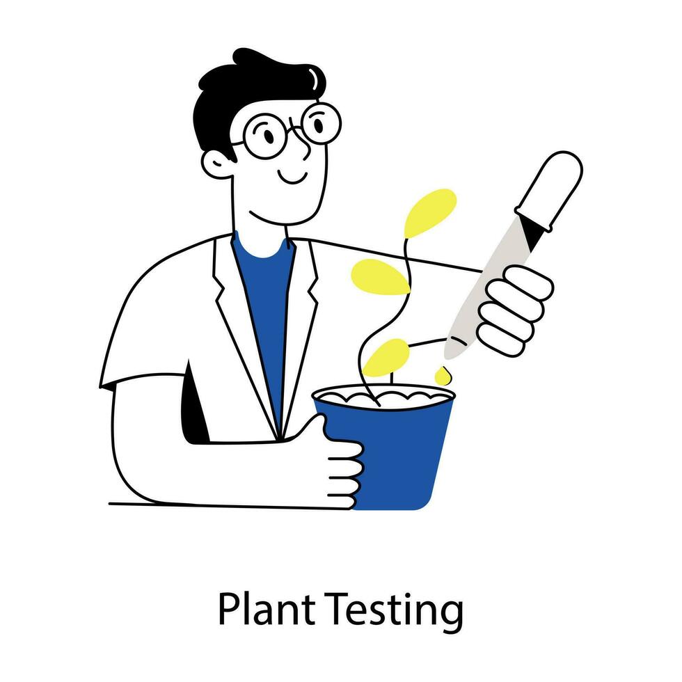 Trendy Plant Testing vector