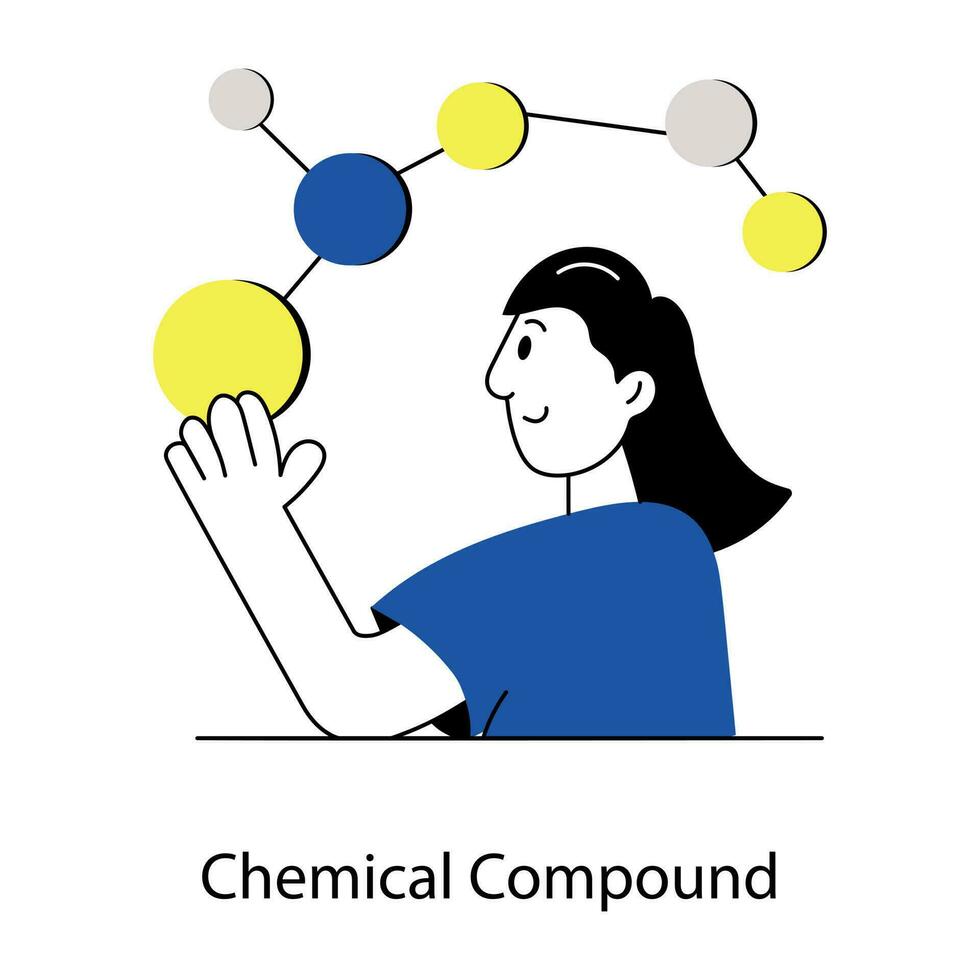 Trendy Chemical Compound vector