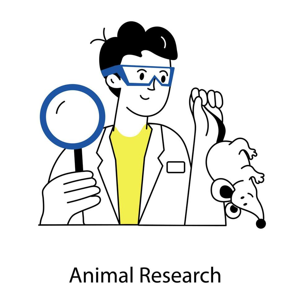 Trendy Animal Research vector