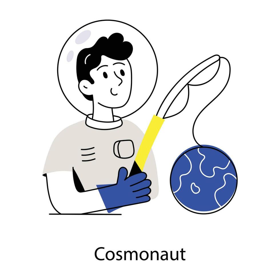 Trendy Cosmonaut Concepts vector