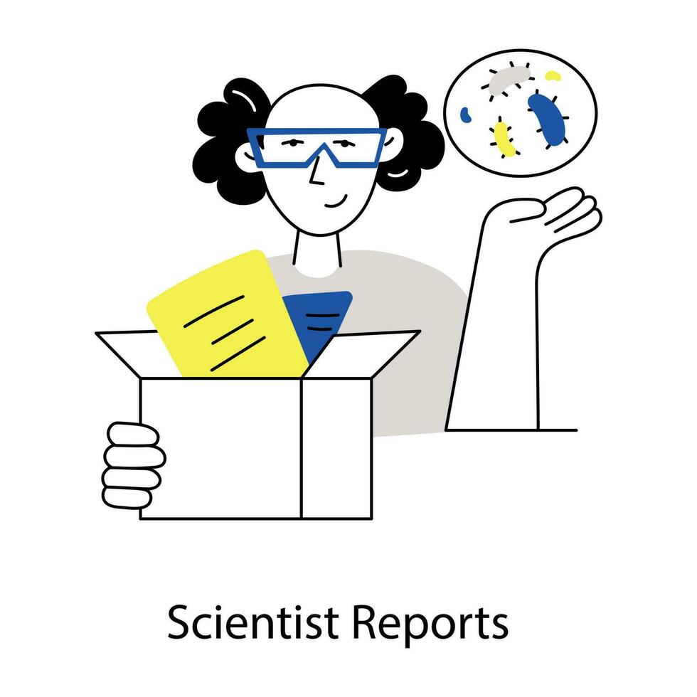 Trendy Scientist Reports vector