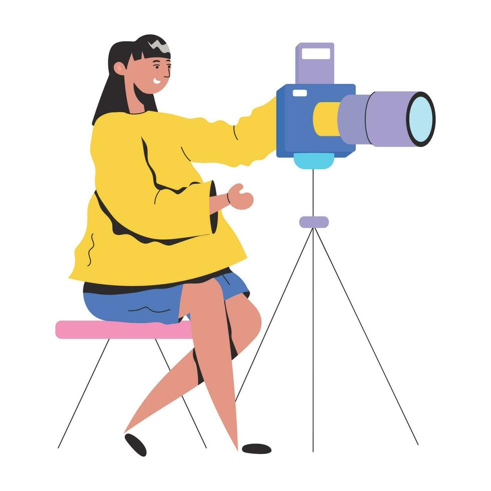 fotógrafo profesional de moda vector