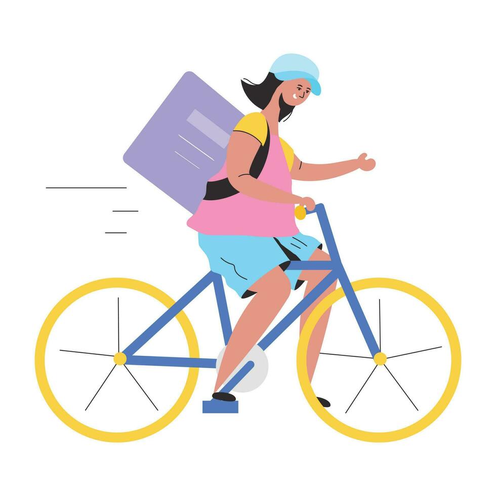 Trendy Cycle Delivery vector