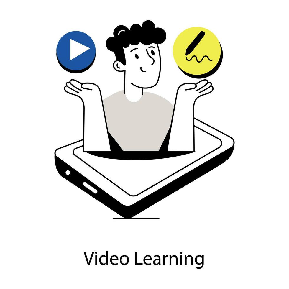 Trendy Video Learning vector