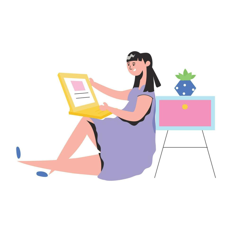 Trendy Distance Employee vector