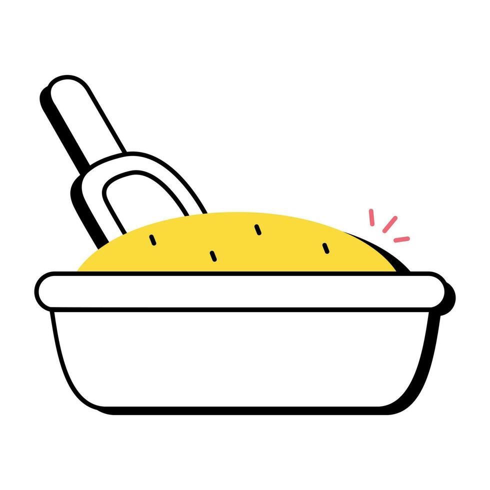 Trendy Wheat Bowl vector