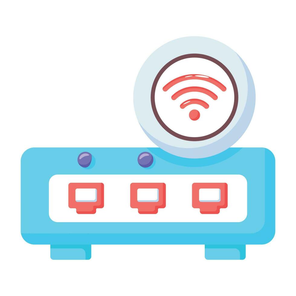 Trendy Wifi Router vector