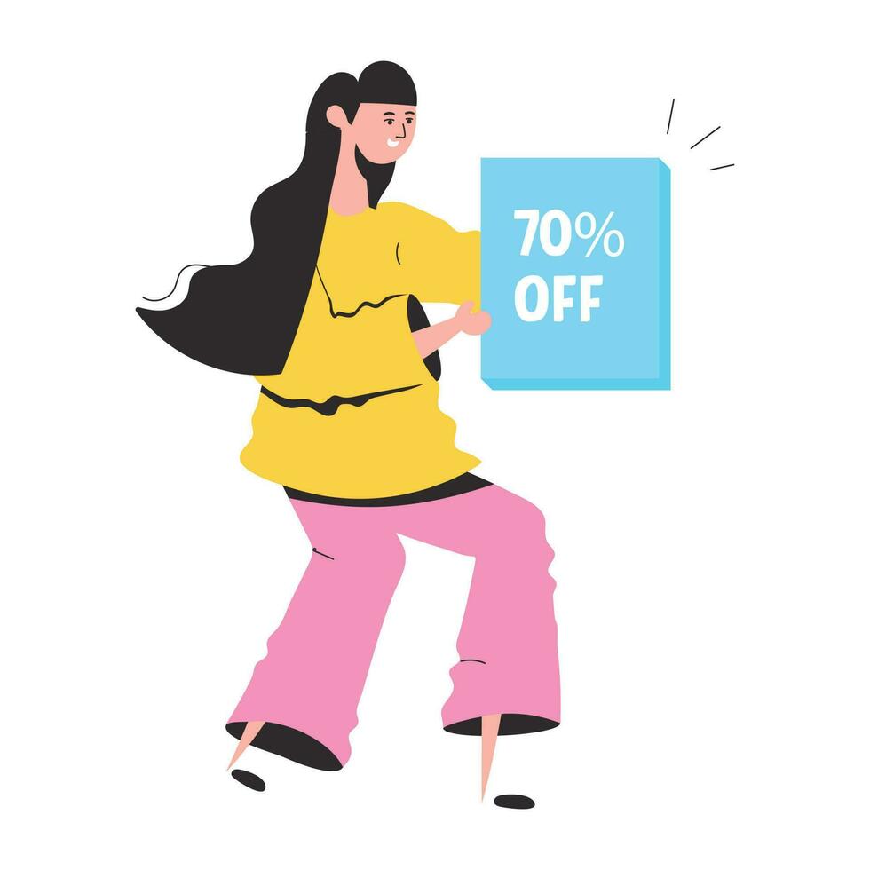 Trendy Discount Offer vector