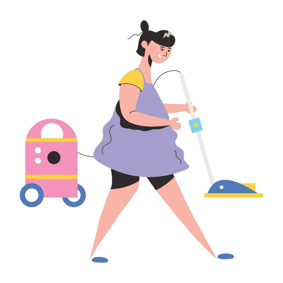 Trendy Housemaid Concepts vector