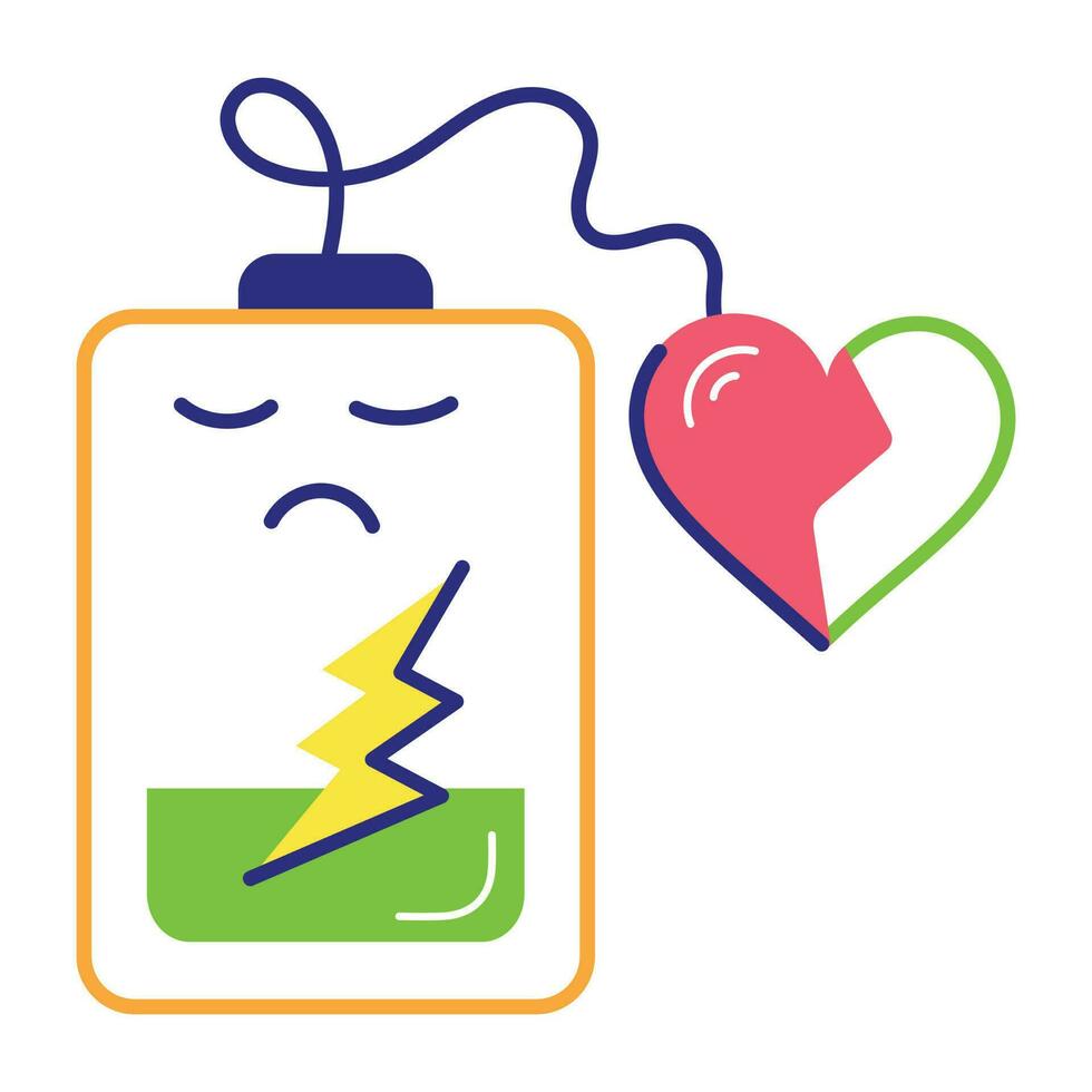 Trendy Low Battery vector