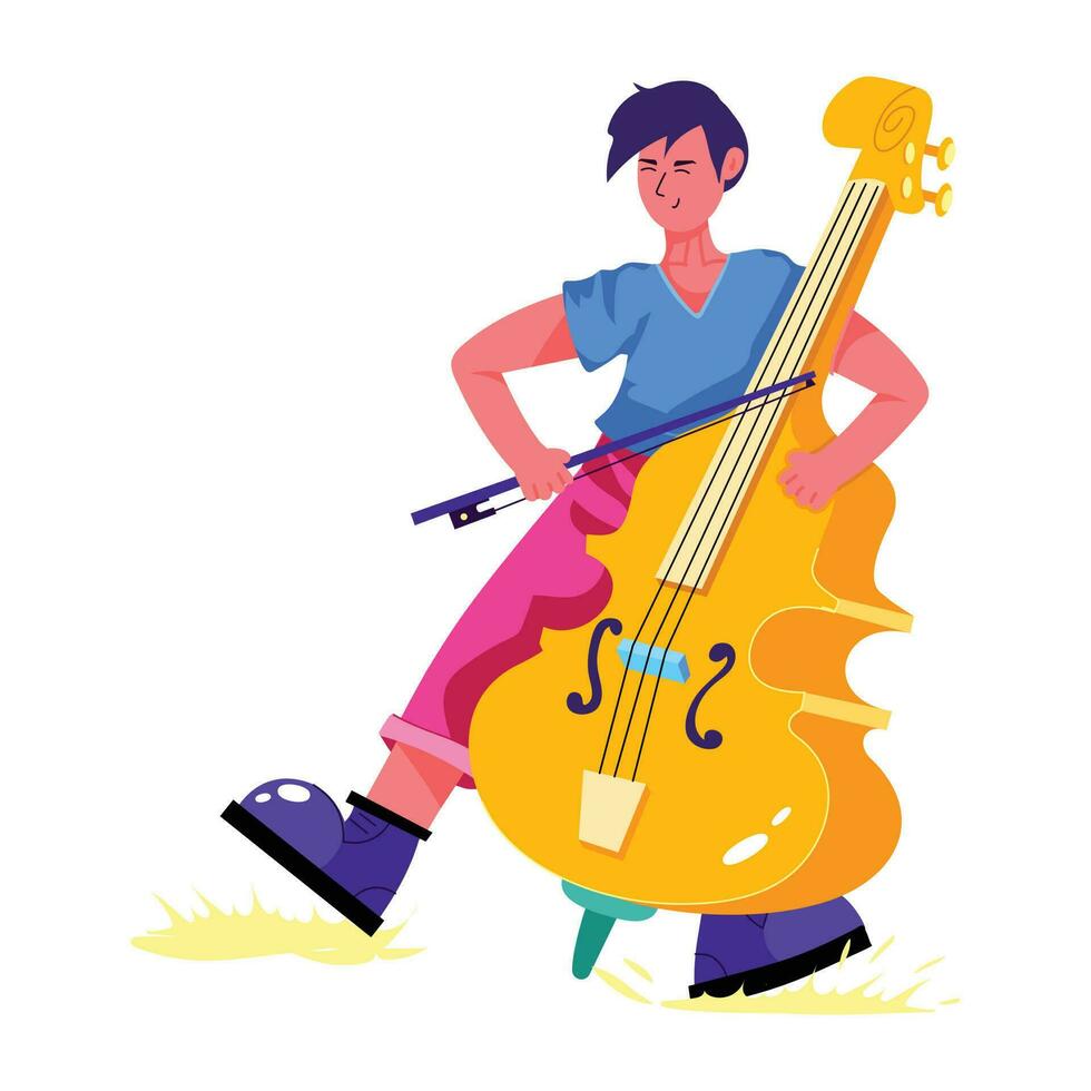 Trendy Violinist Concepts vector