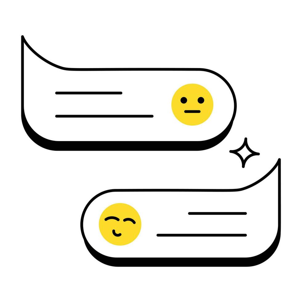 Trendy Emoji Chat vector