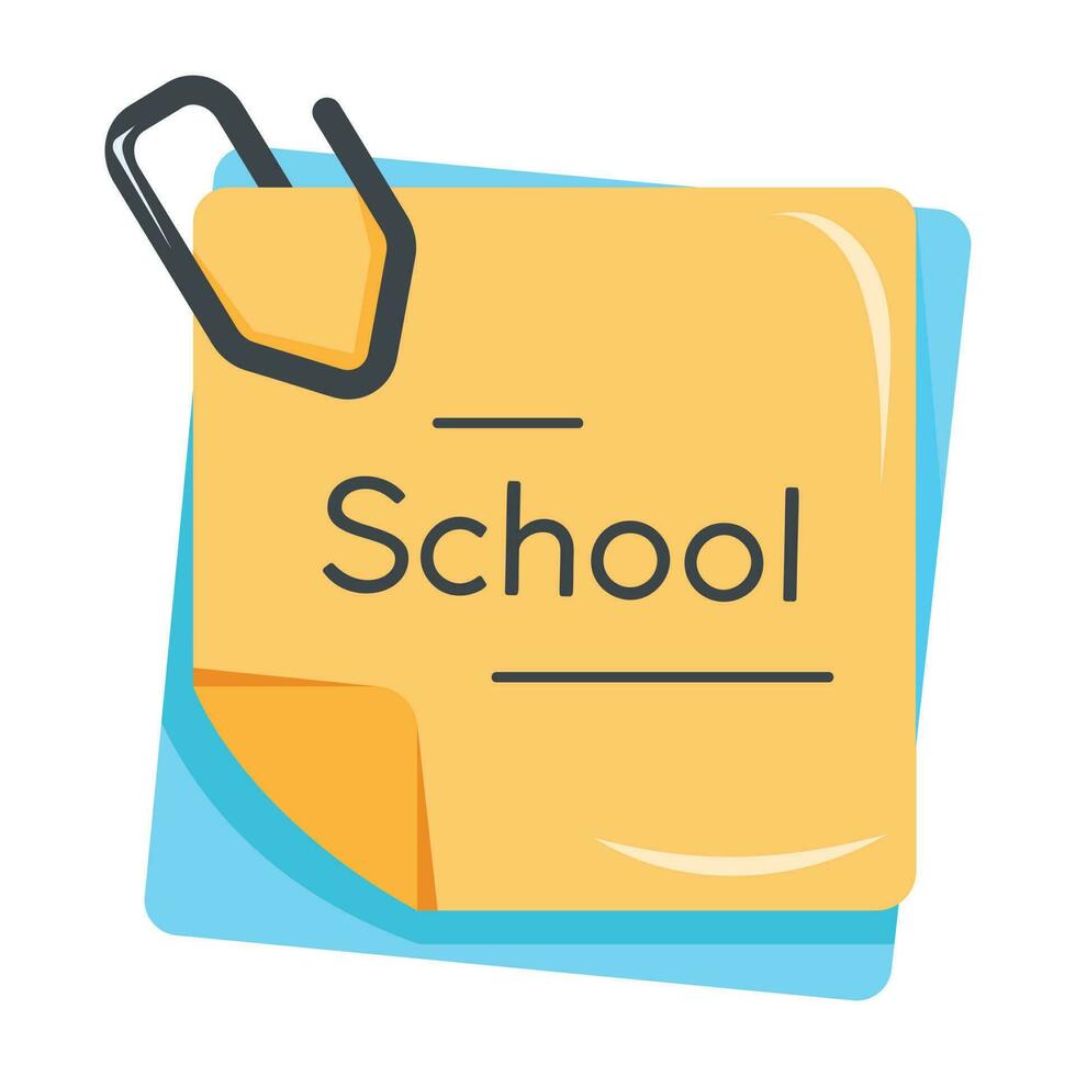 Trendy School Notes vector