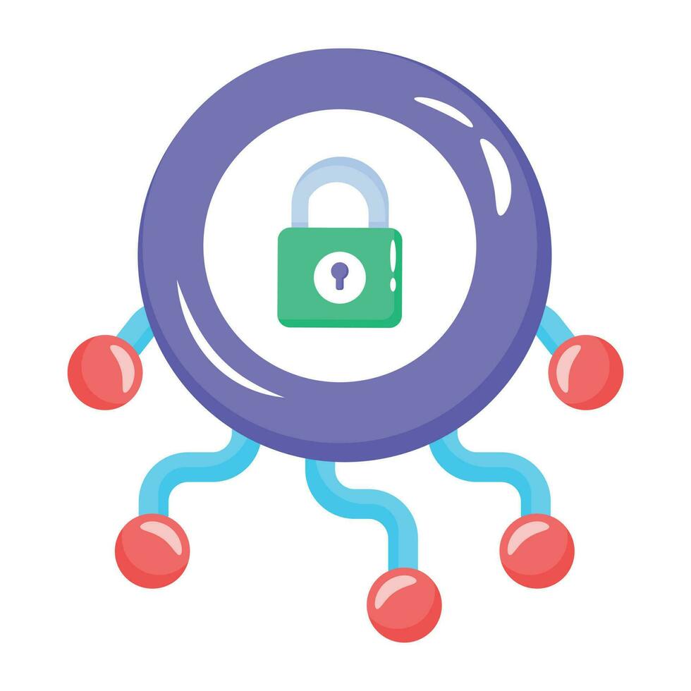 Trendy Cyber Security vector