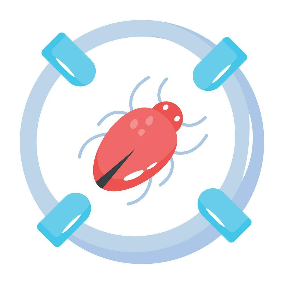 Trendy Bug Scan vector