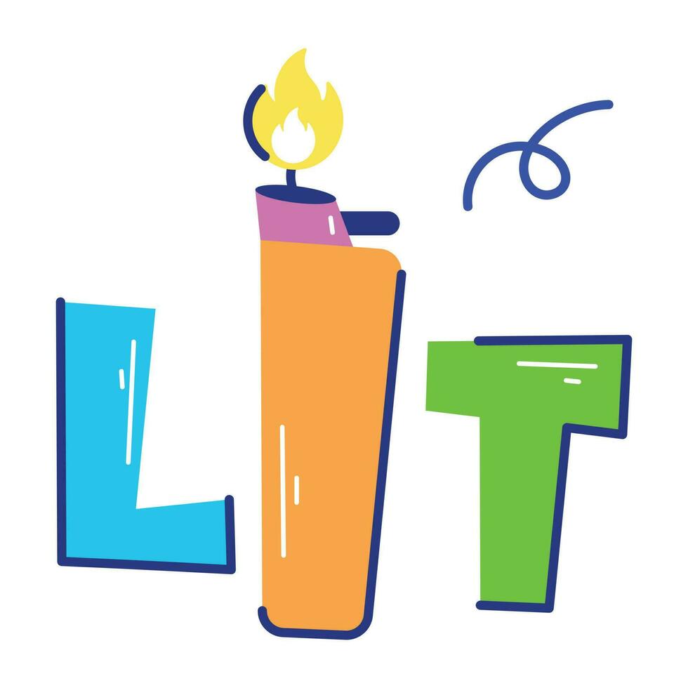 Trendy Lit Word vector
