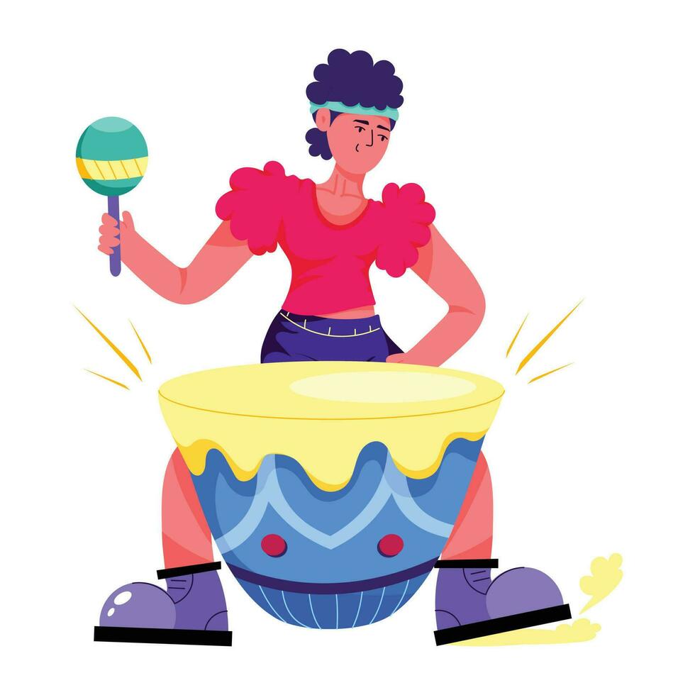 Trendy Timpanist Conepts vector