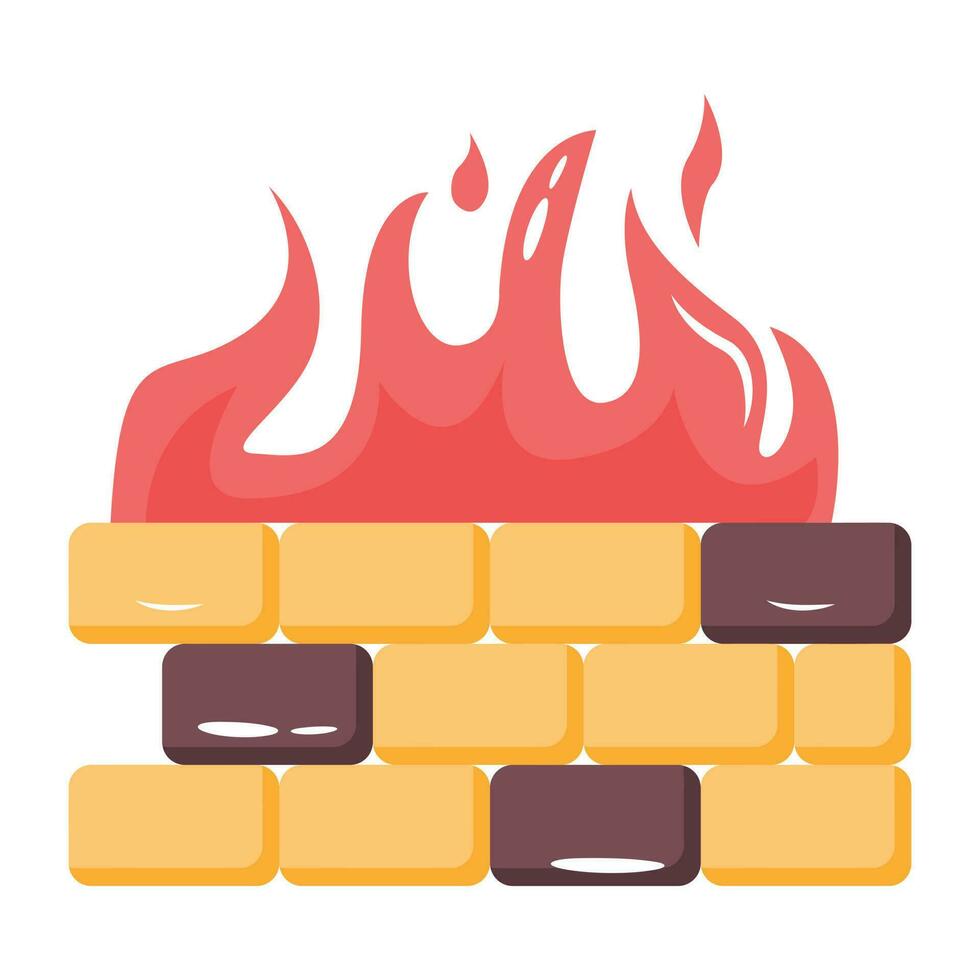 Trendy Firewall Concepts vector