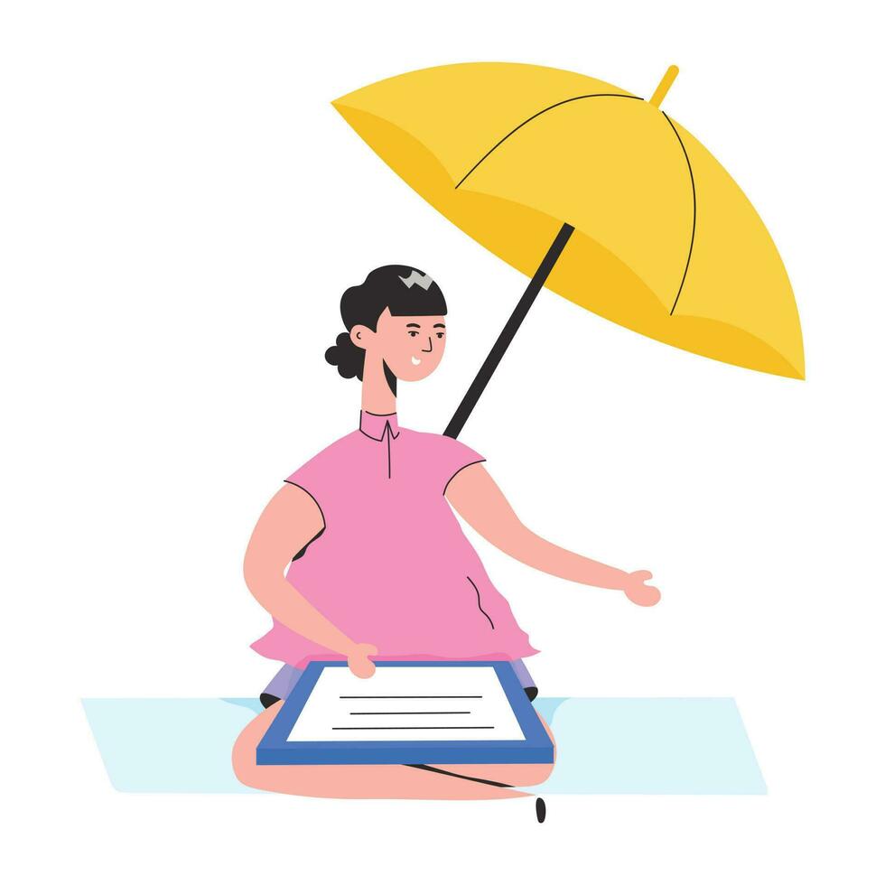 Trendy Beach Work vector