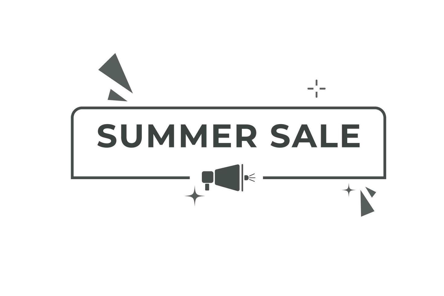 Summer Sale Button. Speech Bubble, Banner Label Summer Sale vector