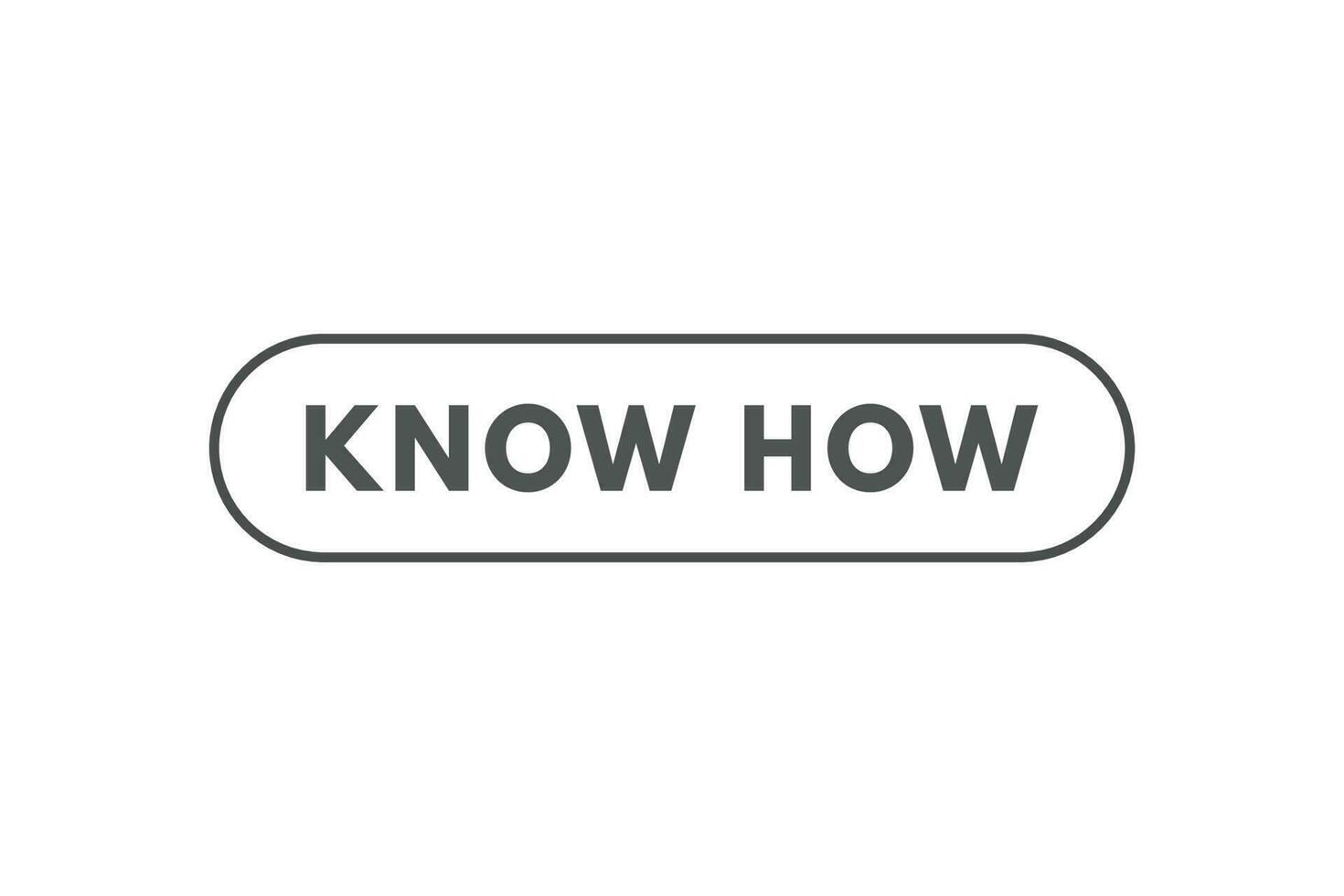 Know How Button. Speech Bubble, Banner Label Know How vector