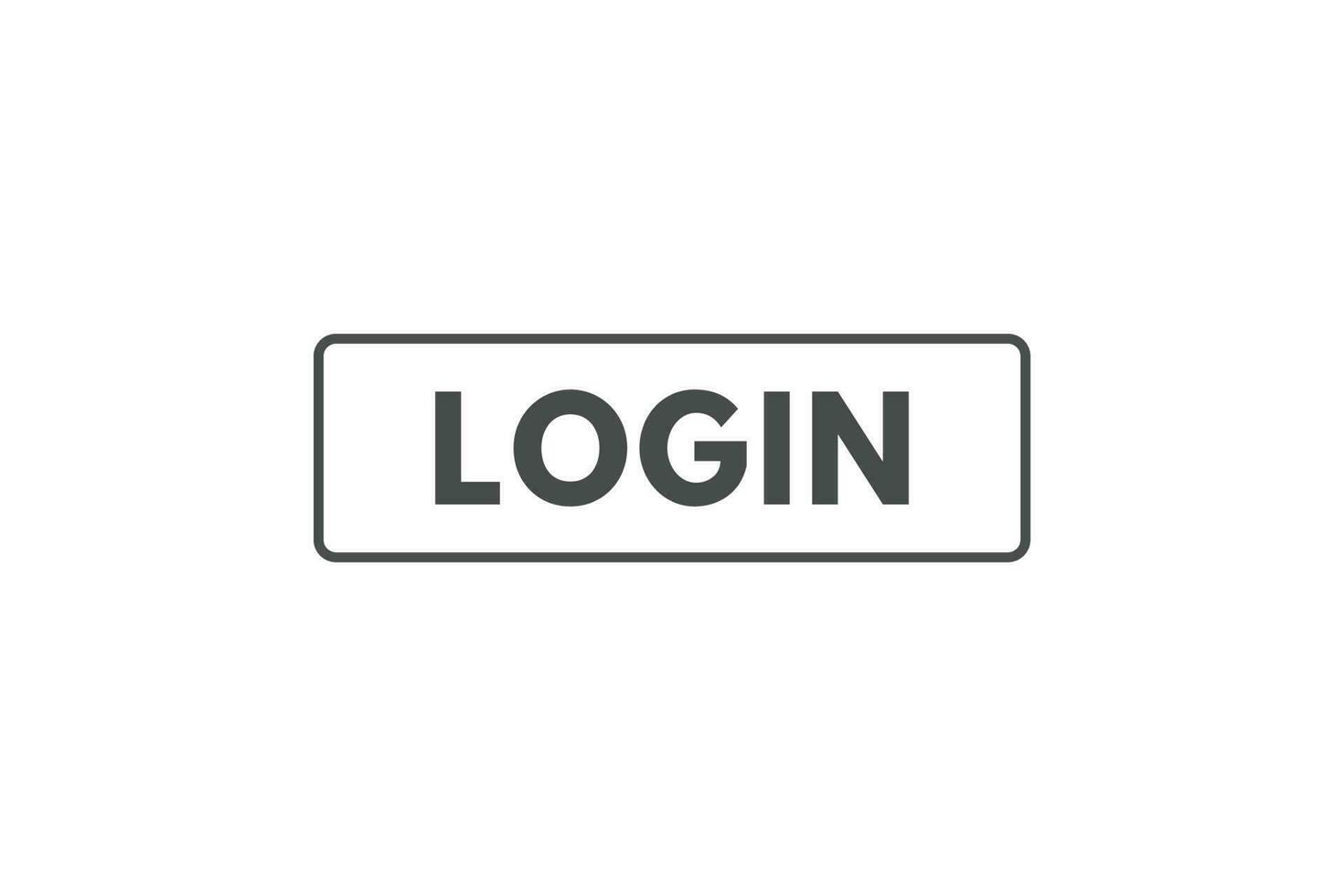 Log In Button. Speech Bubble, Banner Label Login vector