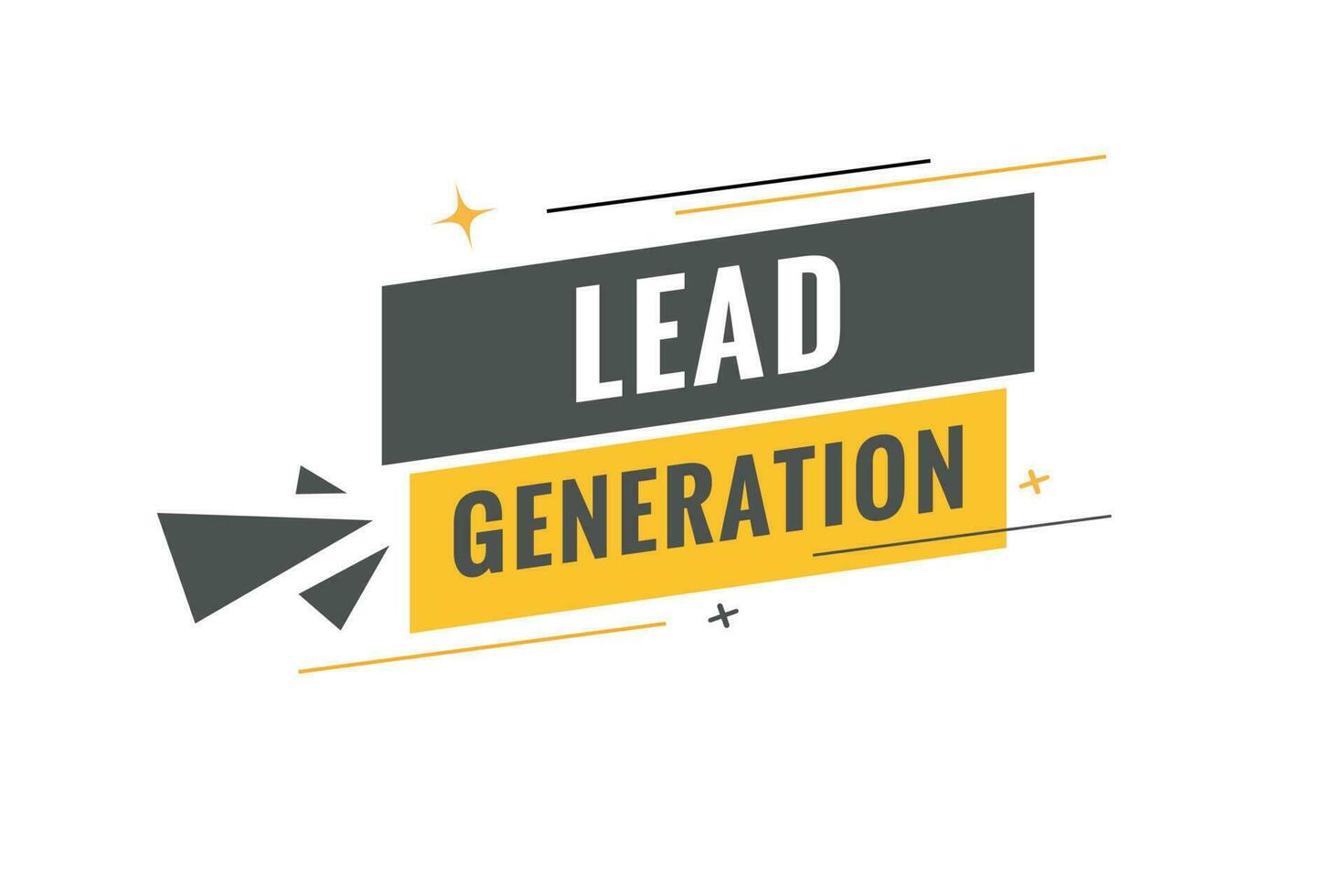 Lead Generation Button. Speech Bubble, Banner Label Lead Generation vector