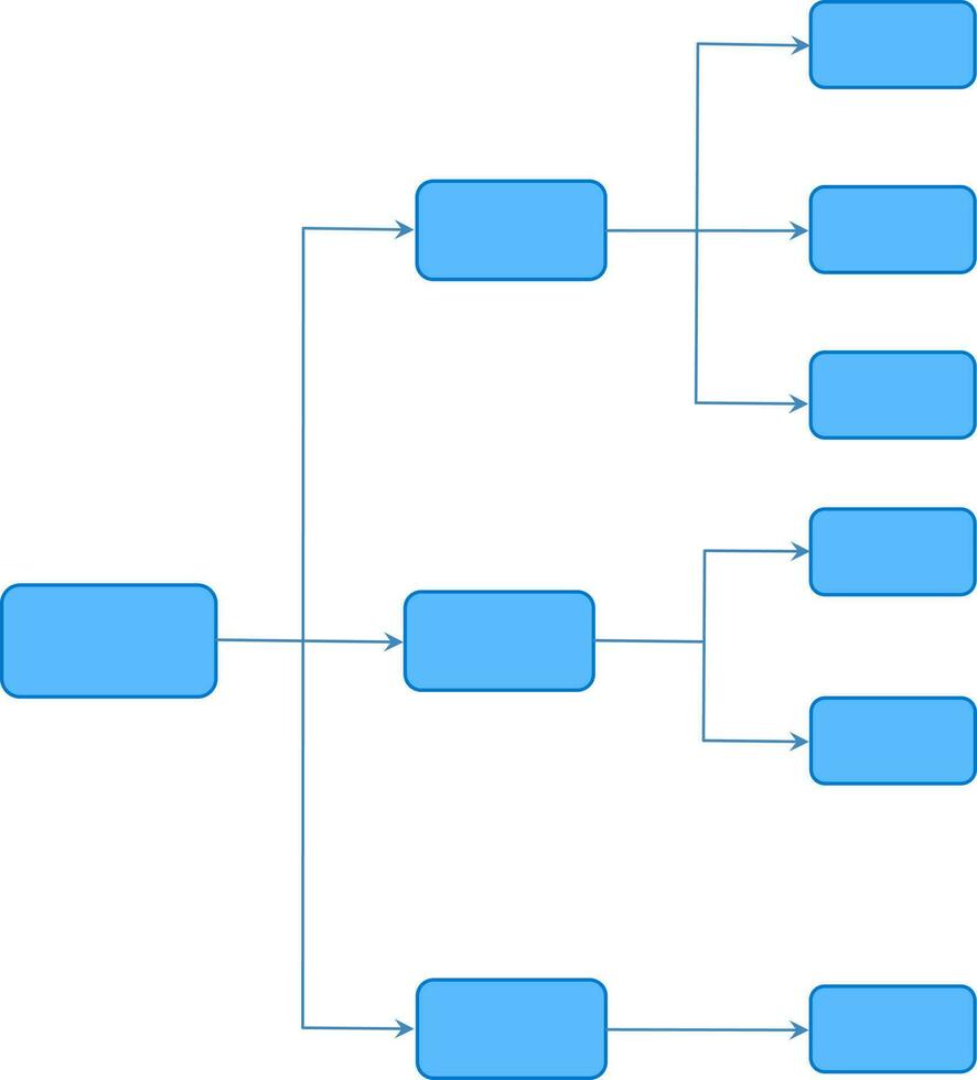 Hierarchy diagram and organization chart infographic illustration. Graphic flowchart and workflow structure. vector