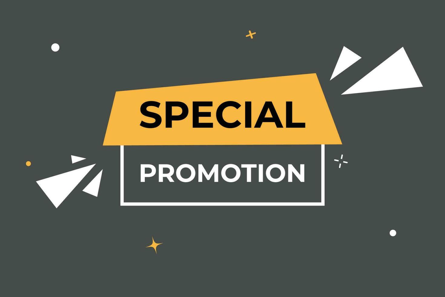 Special Promotion Button. Speech Bubble, Banner Label Special Promotion vector