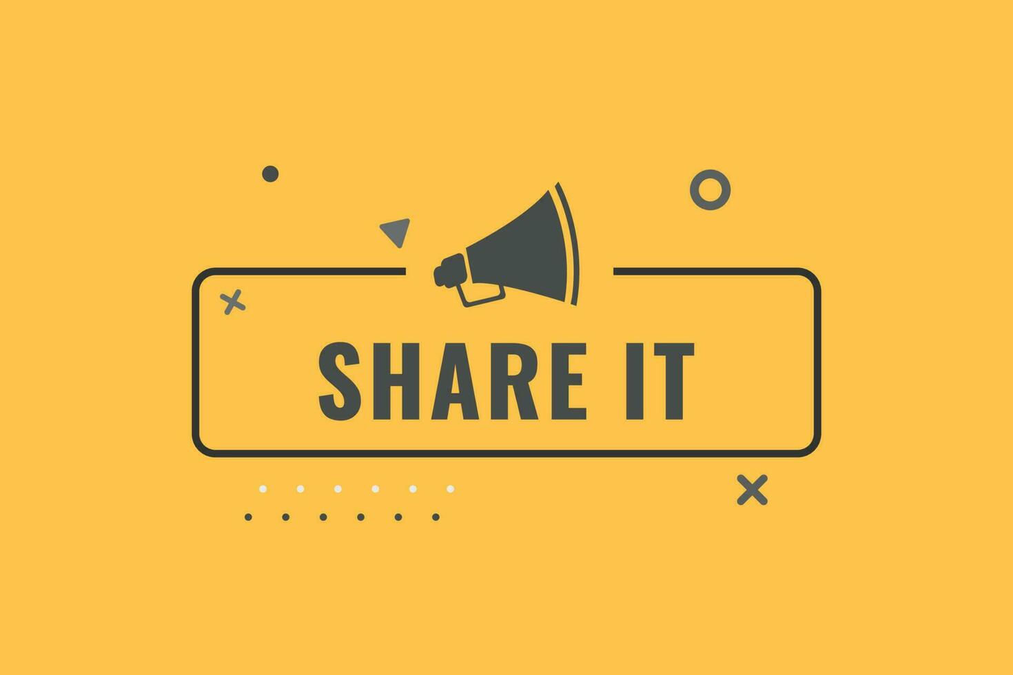 Share It Button. Speech Bubble, Banner Label Share It vector