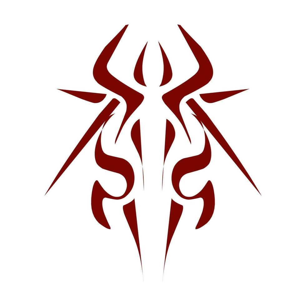 Maroon color tribal design illustration vector