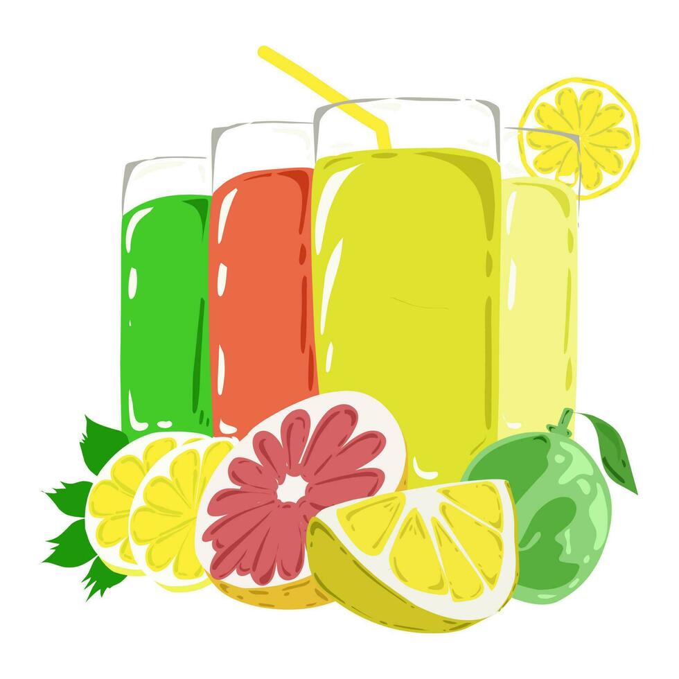Illustration of a fruit juice drink vector