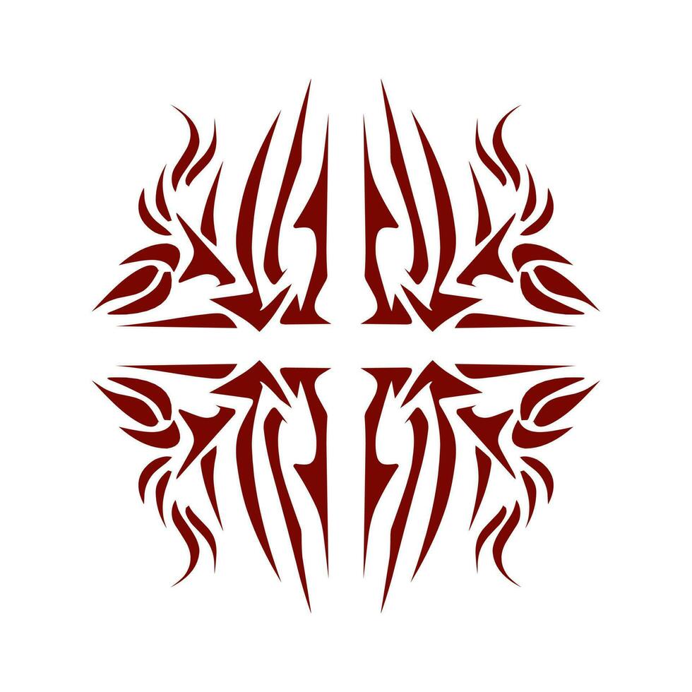 Maroon color tribal design illustration vector