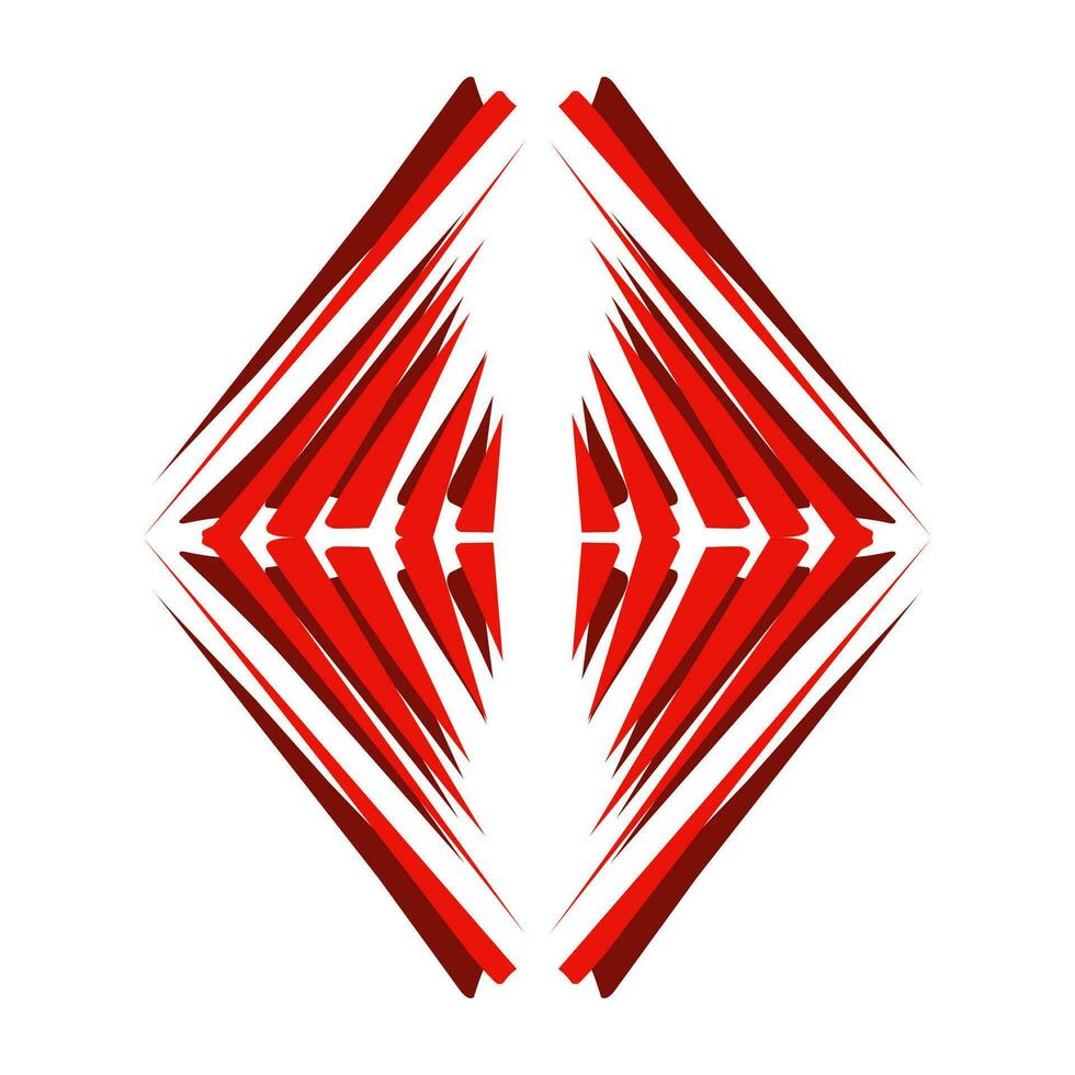 Illustration of a red tribal tattoo vector