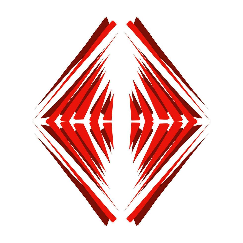 ilustración de un rojo tribal tatuaje vector