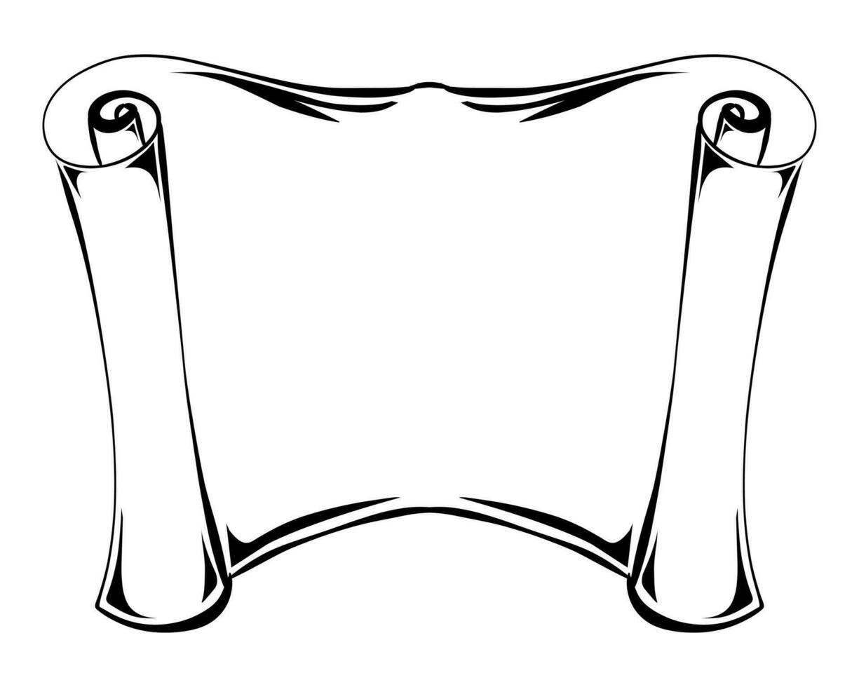 Illustration of classic text box template in black line color vector