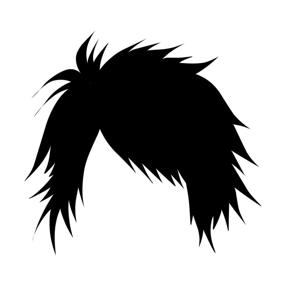 Illustration of a cool long hair style for men vector