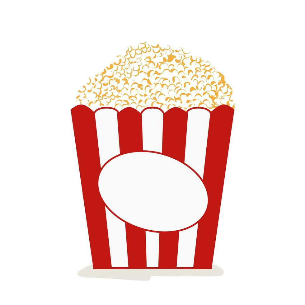 Illustration of delicious popcorn. Perfect for food themed icons, logos, photo elements, posters, banners, stickers vector